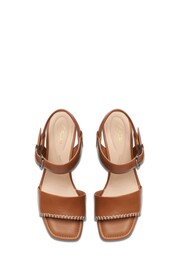 Clarks Brown Leather Siara65 Buckle Sandals - Image 6 of 7