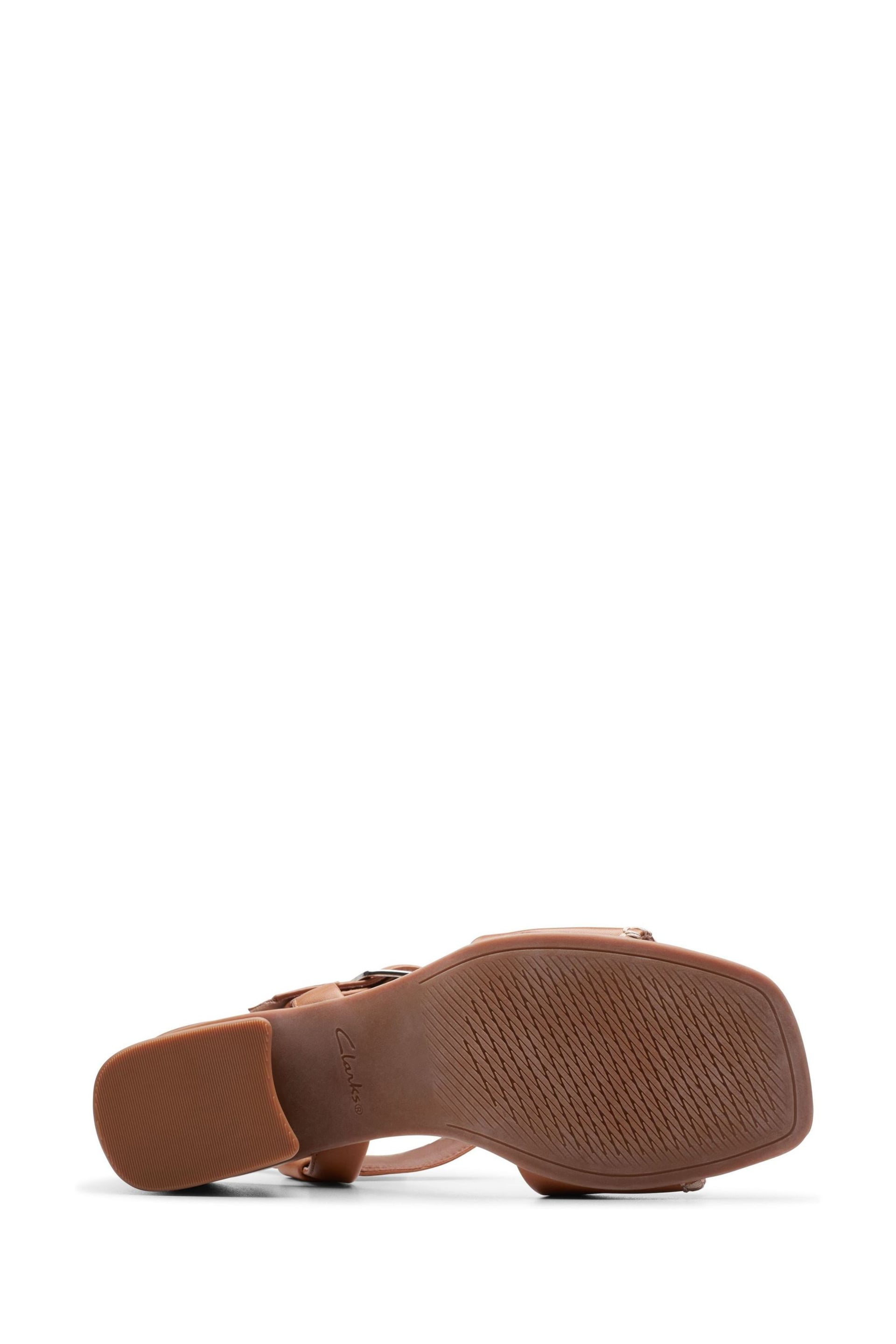 Clarks Brown Leather Siara65 Buckle Sandals - Image 7 of 7
