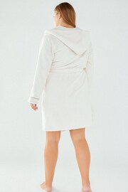 Chelsea Peers White Curve Fluffy Hooded Robe Dressing Gown - Image 2 of 8