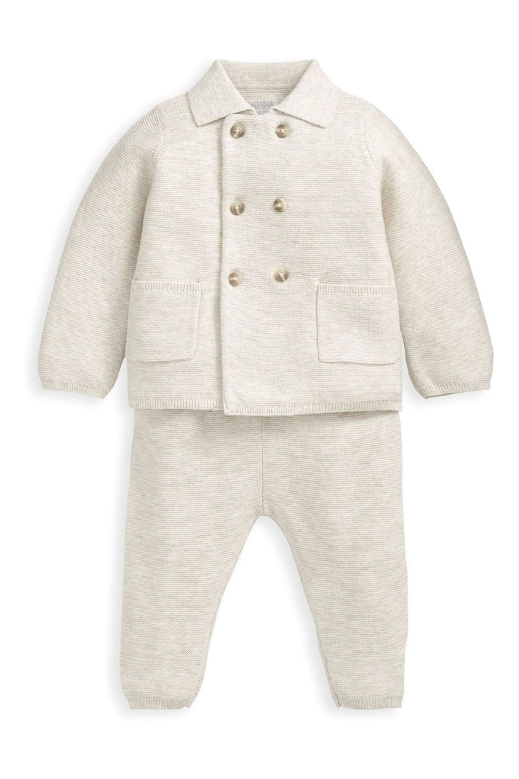 Mamas & Papas 2 Piece Oatmeal Knit Set - Image 1 of 4