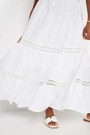 Yours Curve White Peasant Tiered Maxi Skirt - Image 4 of 5