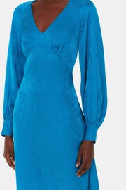 Whistles Blue Serpent Jacquard Midi Dress - Image 3 of 5