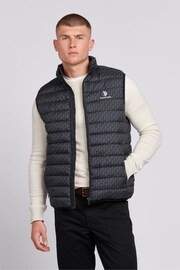 U.S. Polo Assn. Mens Monogram Quilted Black Gilet - Image 1 of 7