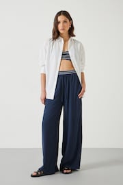 Hush Blue Lyra Tie Waist Trousers - Image 1 of 5