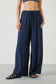 Hush Blue Lyra Tie Waist Trousers - Image 2 of 5