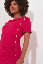 Joe Browns Pink Draped Neck Jersey Top - Image 4 of 5