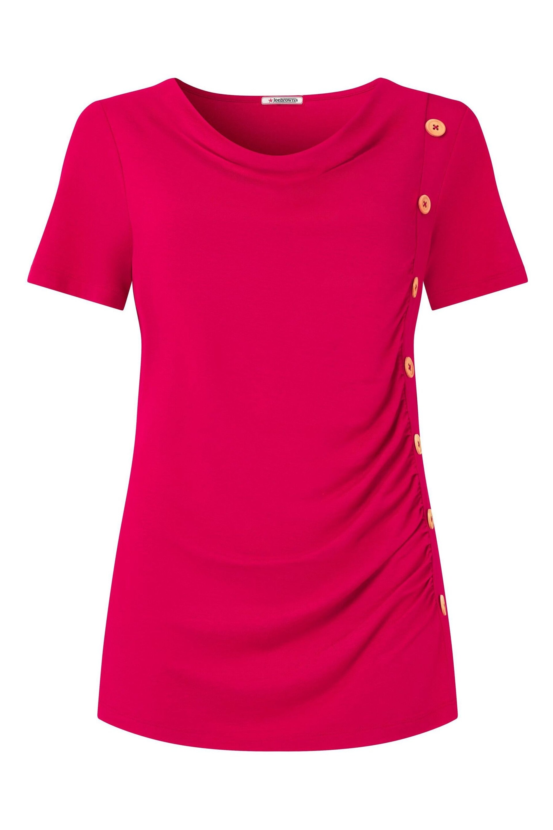 Joe Browns Pink Draped Neck Jersey Top - Image 5 of 5