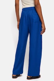 Jigsaw Blue 100% Linen Wide Leg Trousers - Image 5 of 6