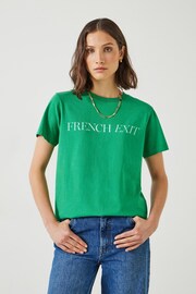 Hush Green French Exit Cotton T-Shirt - Image 1 of 5