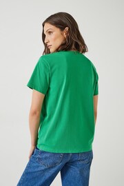 Hush Green French Exit Cotton T-Shirt - Image 3 of 5