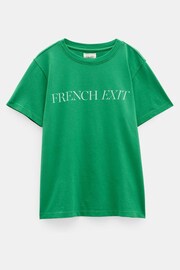 Hush Green French Exit Cotton T-Shirt - Image 5 of 5