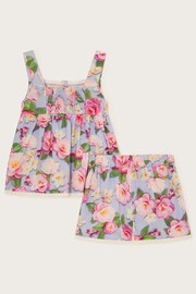 Monsoon Blue Kacee Floral Pyjama Set - Image 2 of 3