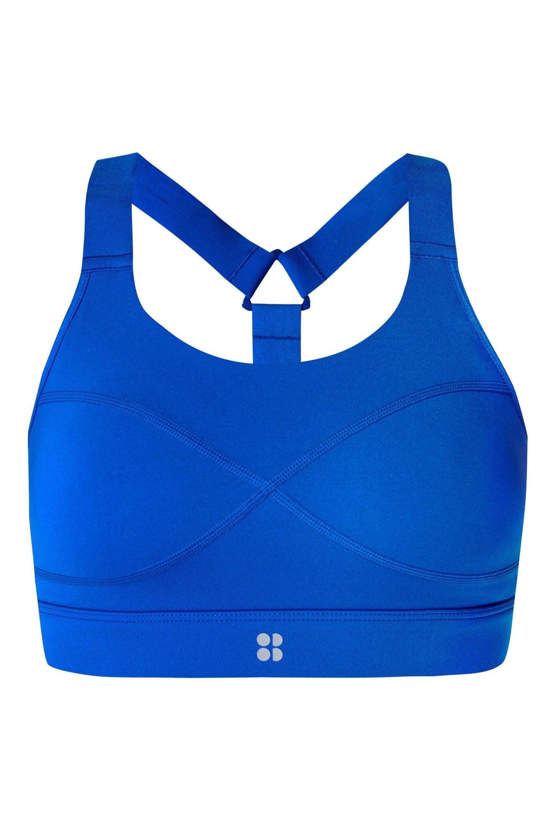 Sweaty Betty Lightning Blue Medium Power Support Sports Bra - Image 4 of 5