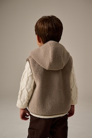 Tan Brown Fleece Gilet Jacket (3mths-7yrs) - Image 3 of 10