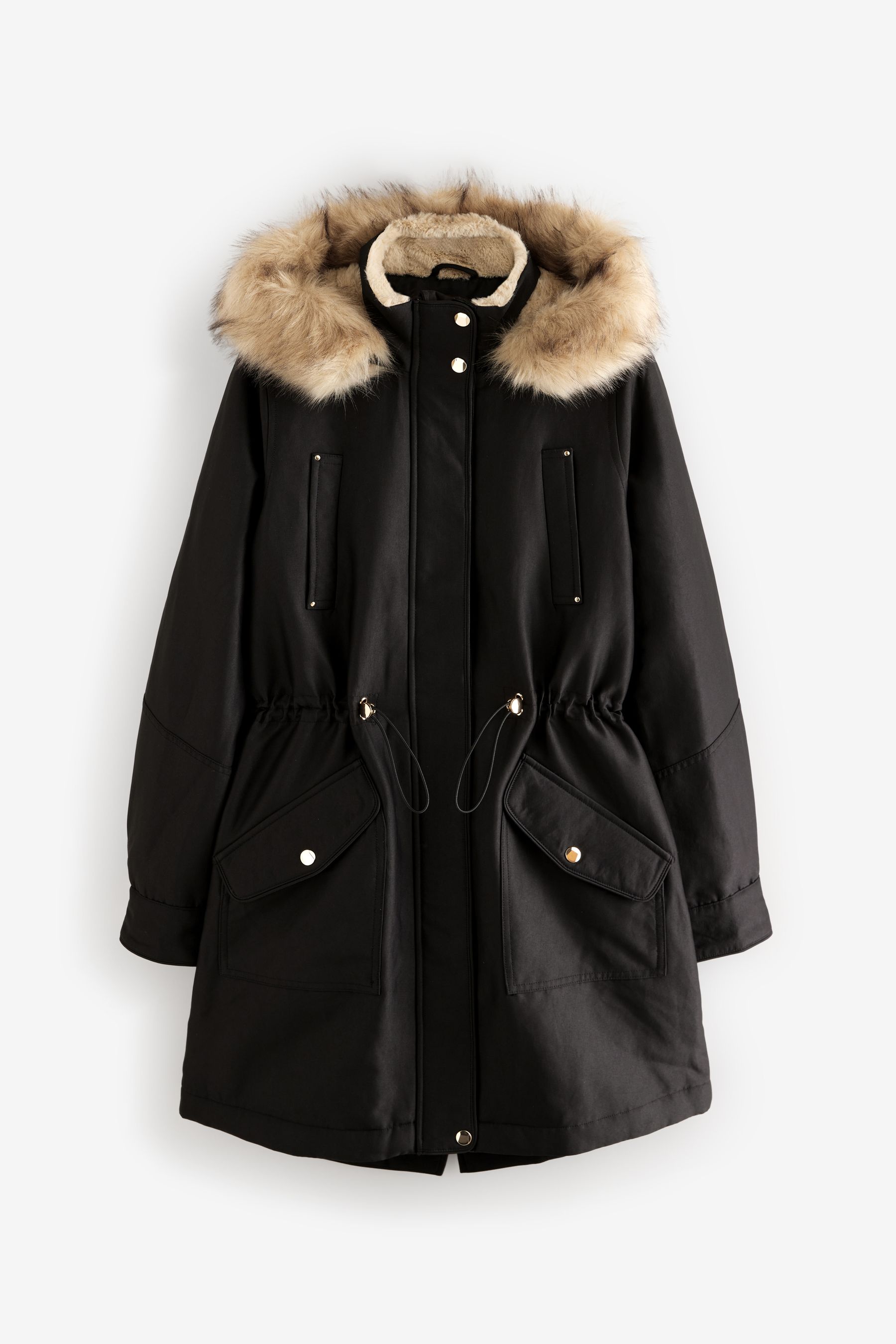 Parka with fur clearance