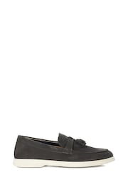 Dune London Grey Believes Top Stitch Tassel Loafers - Image 1 of 6