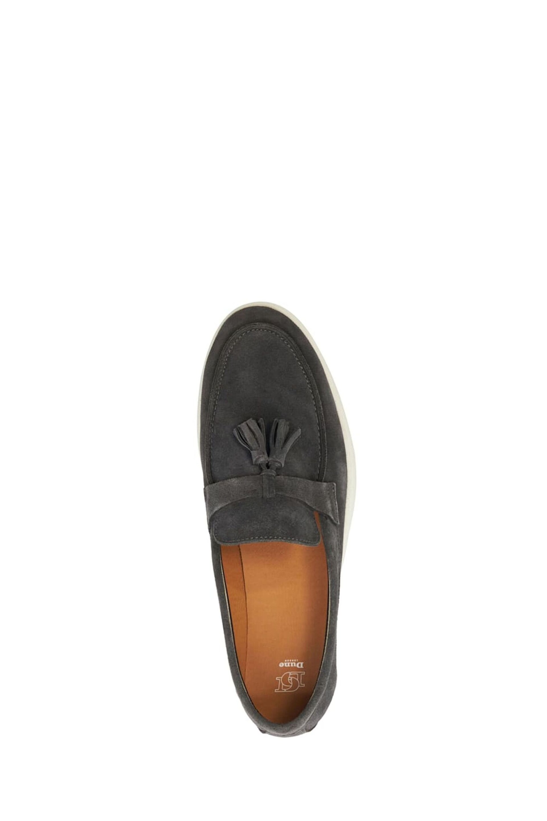 Dune London Grey Believes Top Stitch Tassel Loafers - Image 5 of 6