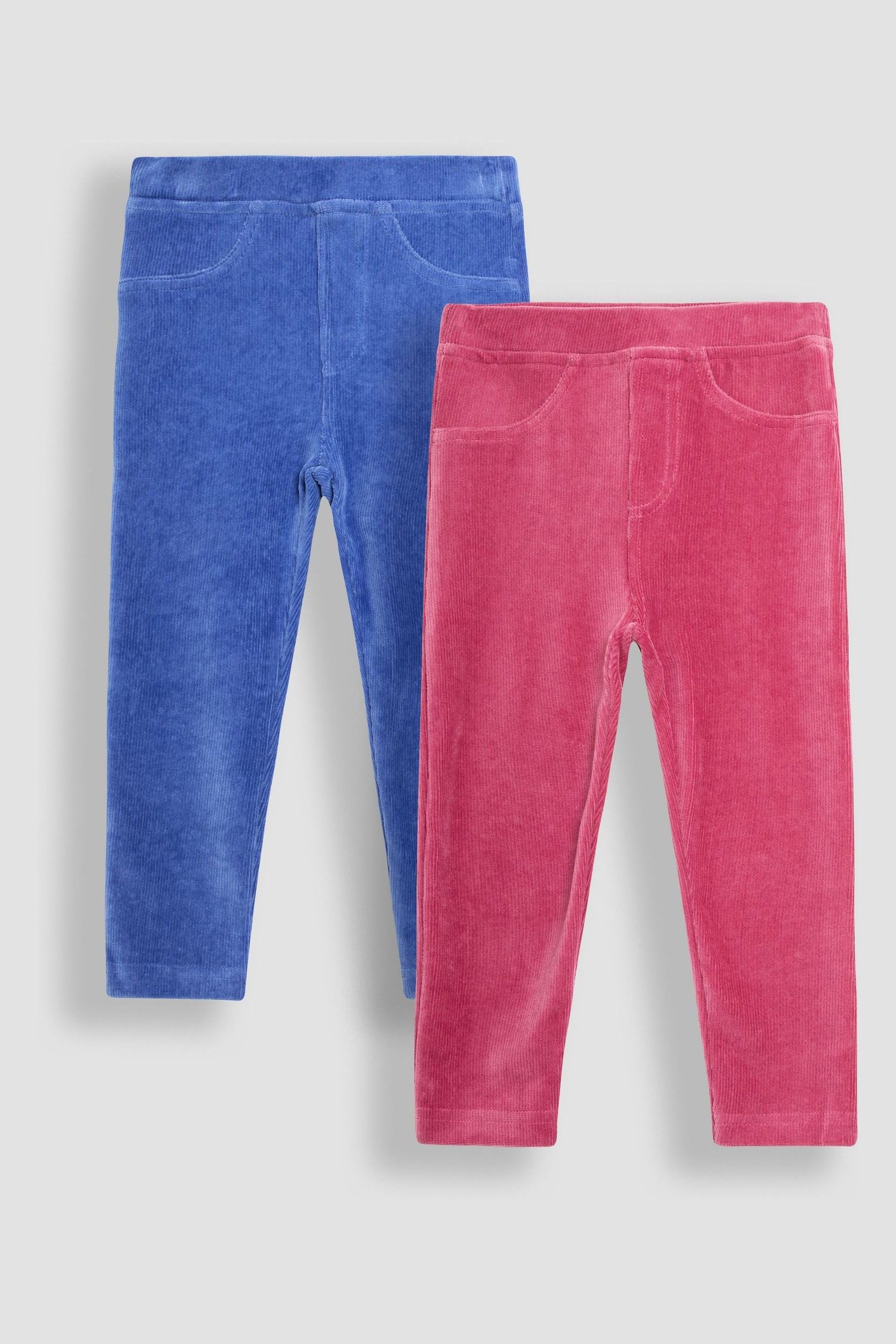 Buy JoJo Maman Bebe Pink Blue 2 Pack Jersey Cord Jeggings from the Next UK online shop