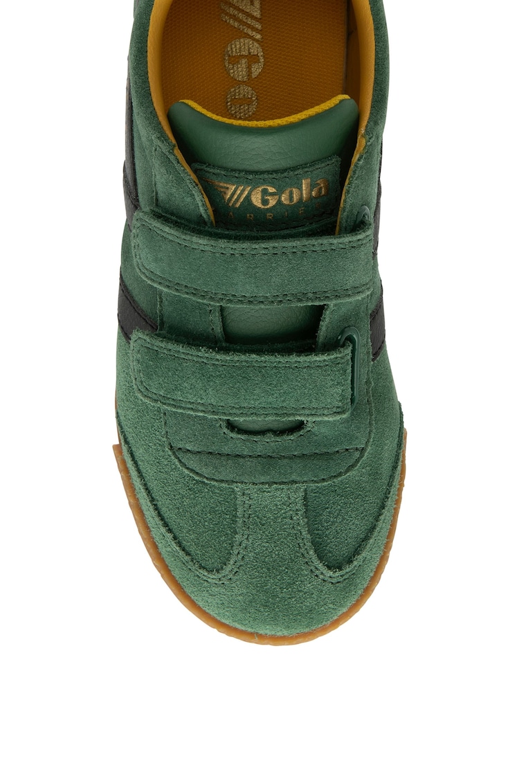 Gola Bottle Green Kids Harrier Strap Suede Strap Trainers - Image 4 of 4