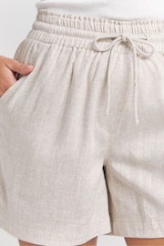 Simply Be Natural Tie Waist Linen Shorts - Image 3 of 3