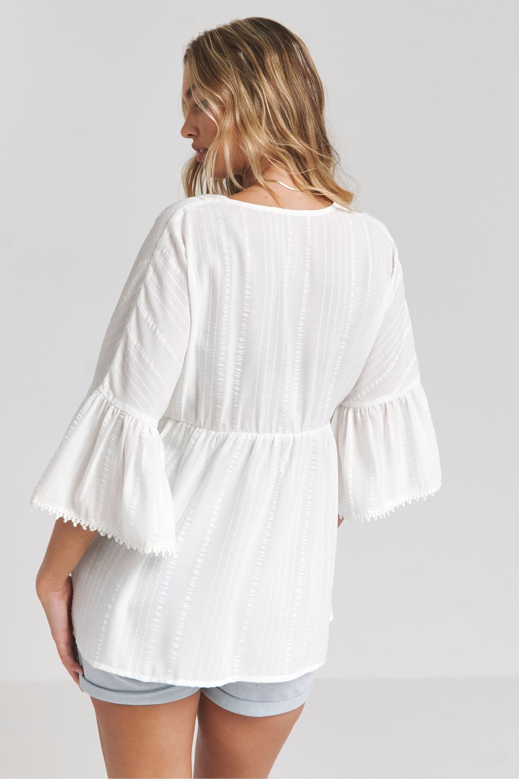 Ruffle smock top outlet