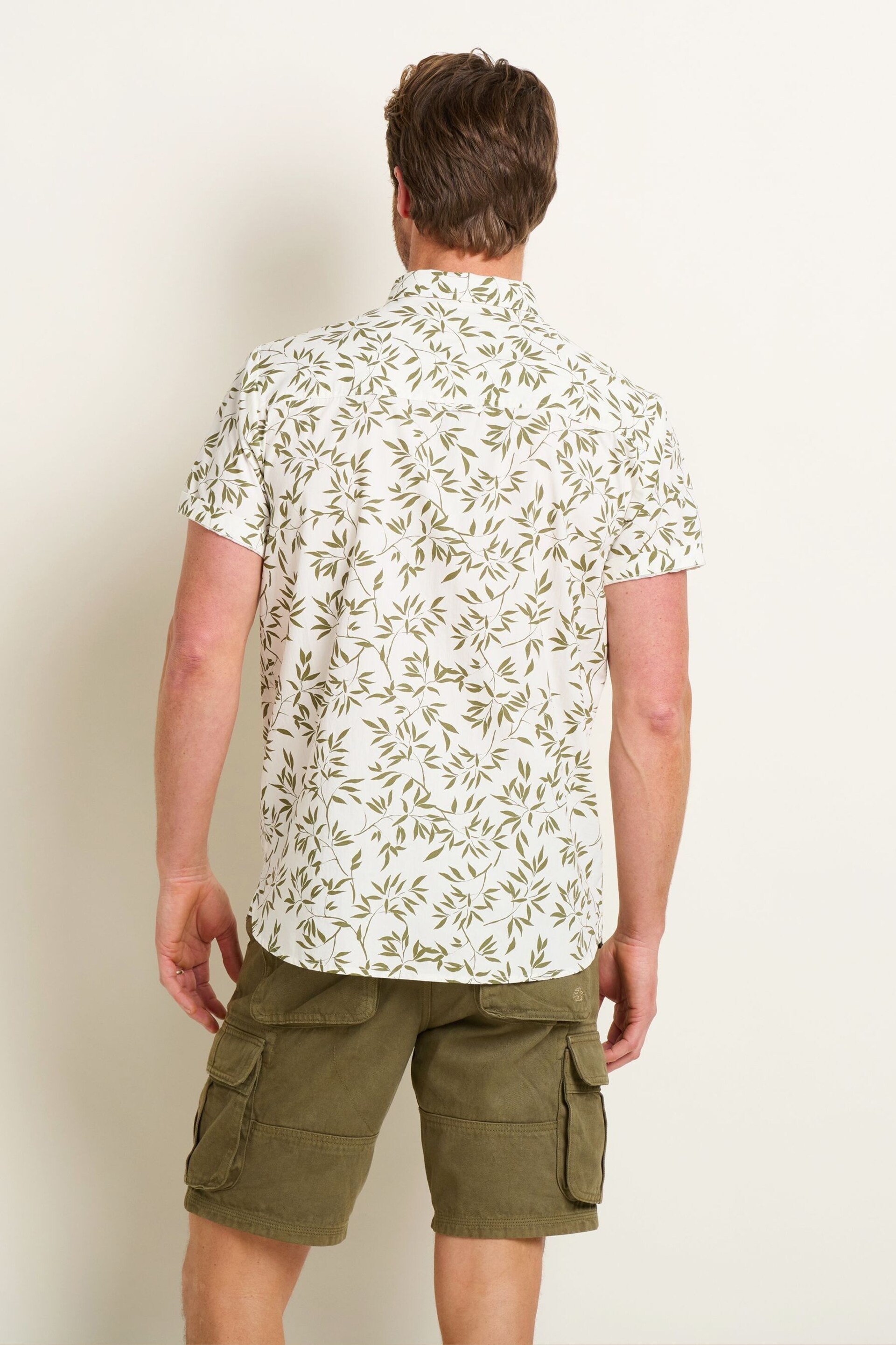 Brakeburn Cream Bamboo Leaf Shirt - Image 3 of 6