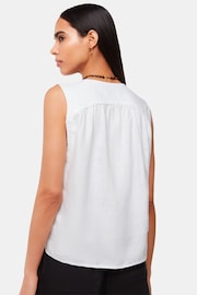 Whistles Laura Linen White Tank - Image 2 of 5