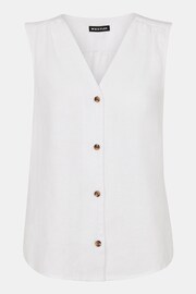 Whistles Laura Linen White Tank - Image 5 of 5