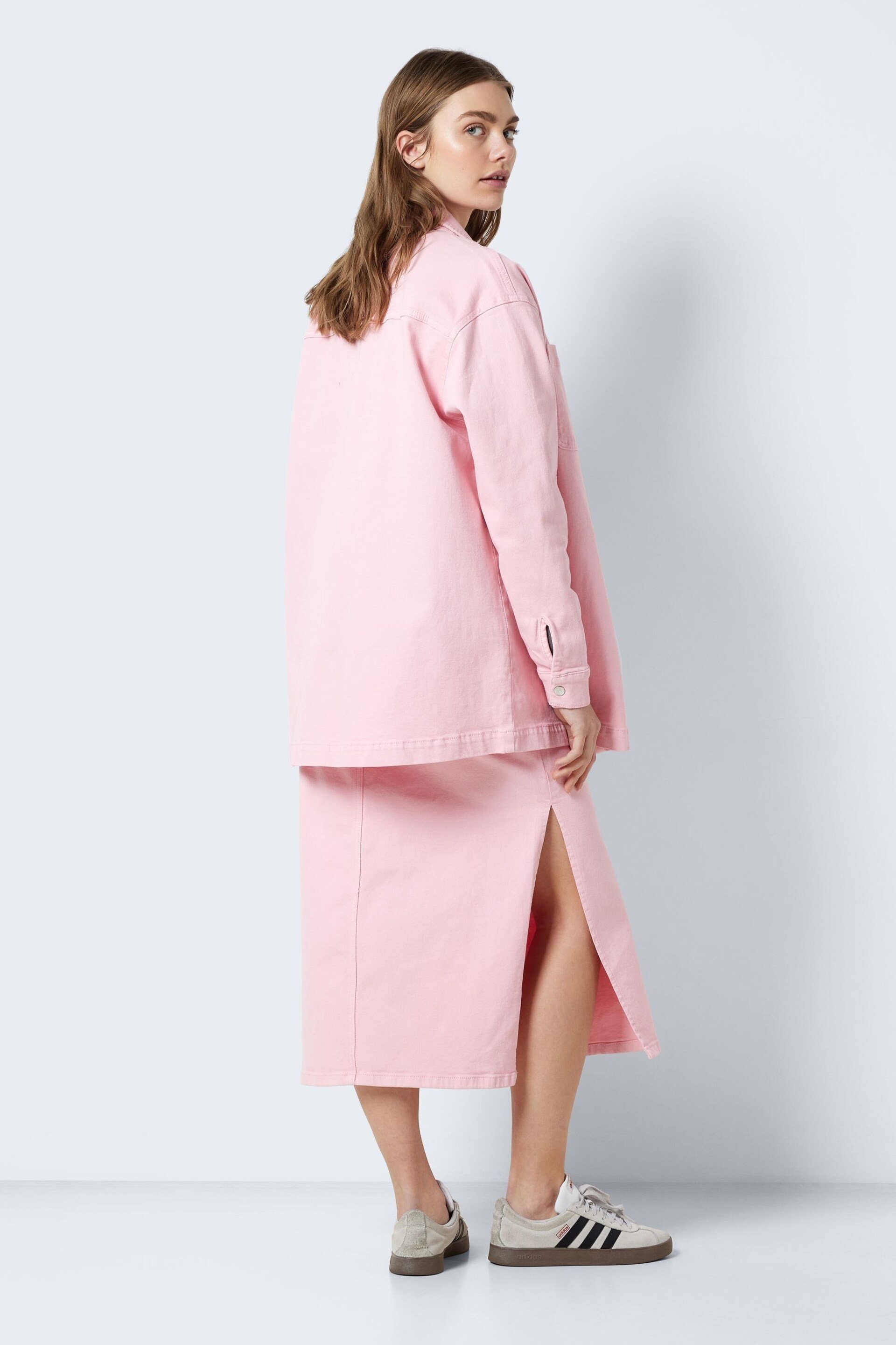 NOISY MAY Pink Oversized Denim Shacket - Image 2 of 5