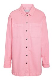 NOISY MAY Pink Oversized Denim Shacket - Image 5 of 5