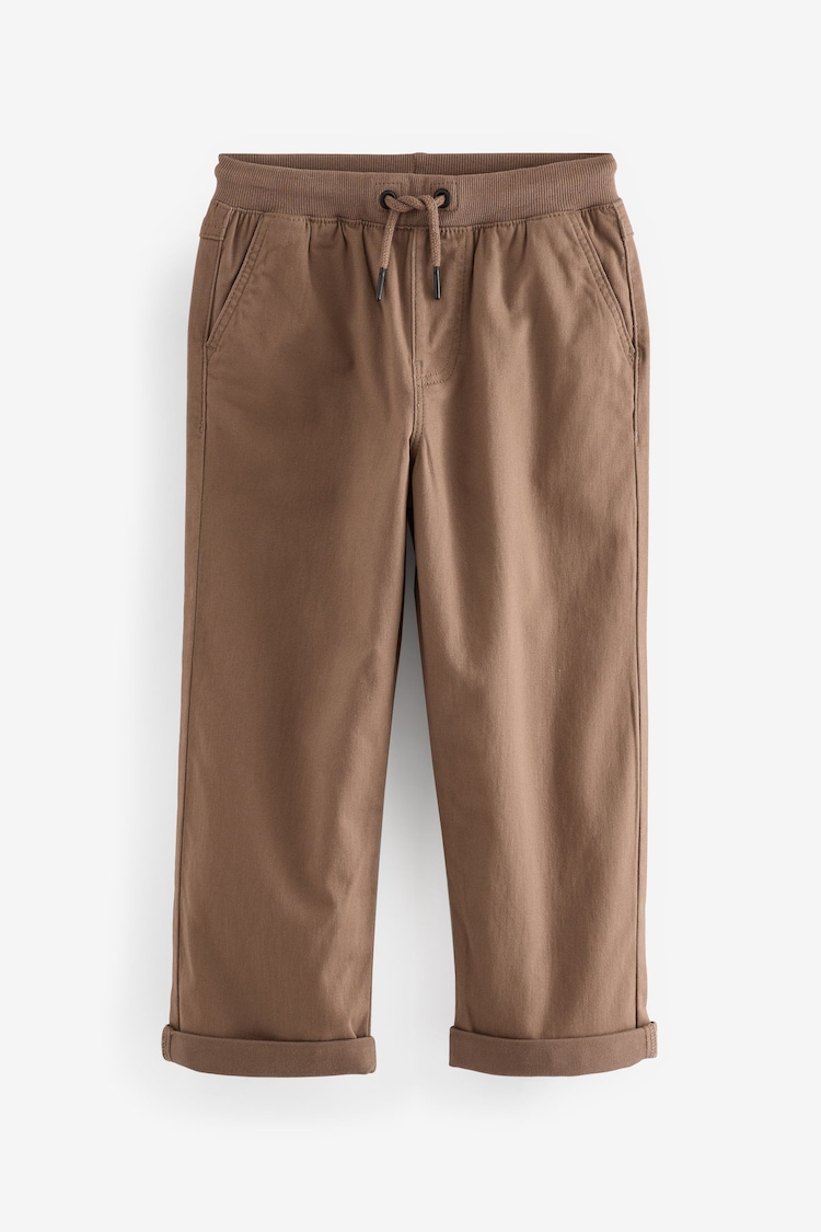 Tan Brown Wide Fit Rib Waist Pull-On Trousers (3-16yrs) - Image 1 of 5