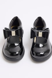 River Island Black Girls Patent Bow Mary Jane Shoes - Image 4 of 4