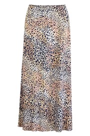 Ro&Zo Leopard Print Bias Cut Maxi Brown Skirt - Image 5 of 5