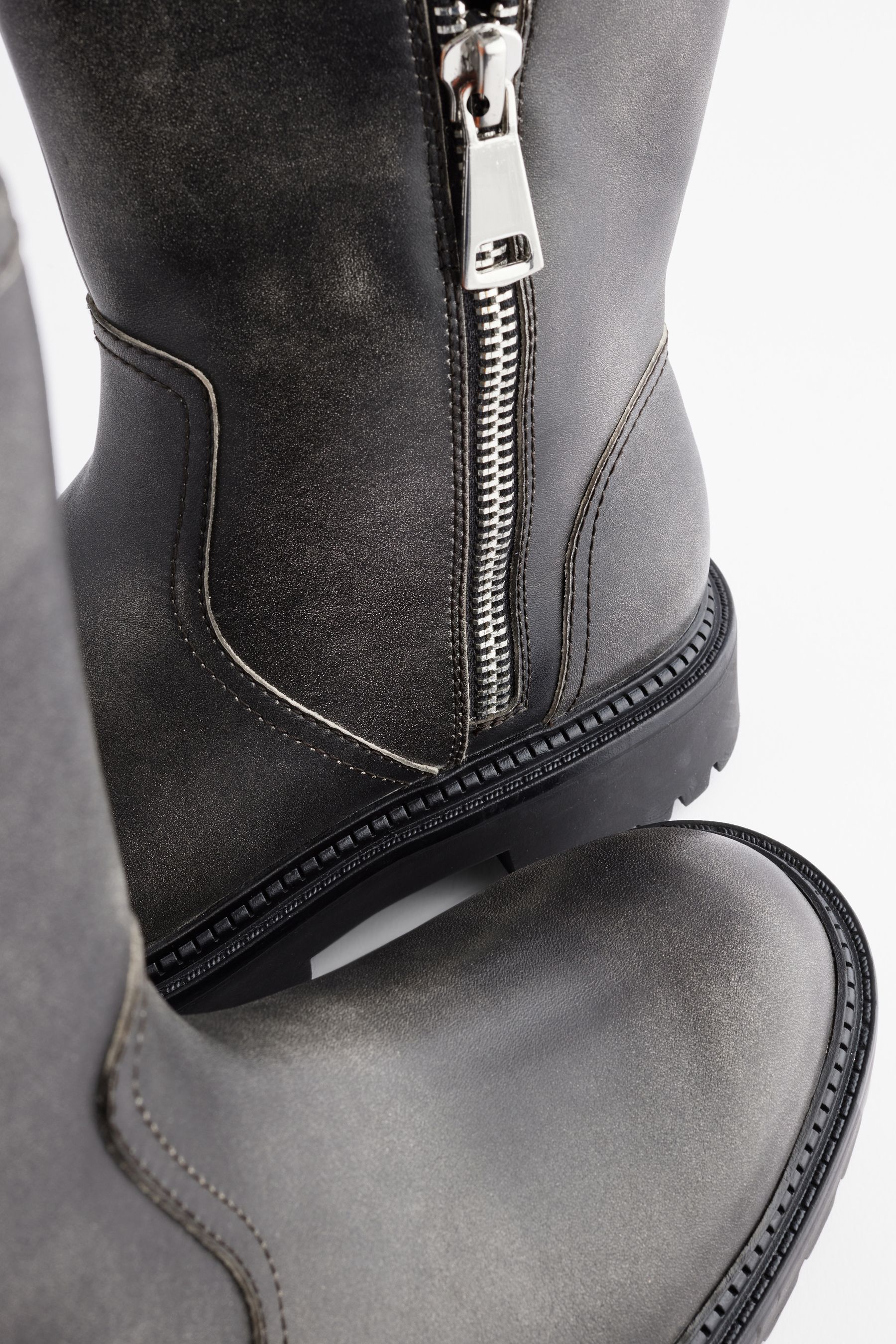 Zipper biker boots new arrivals