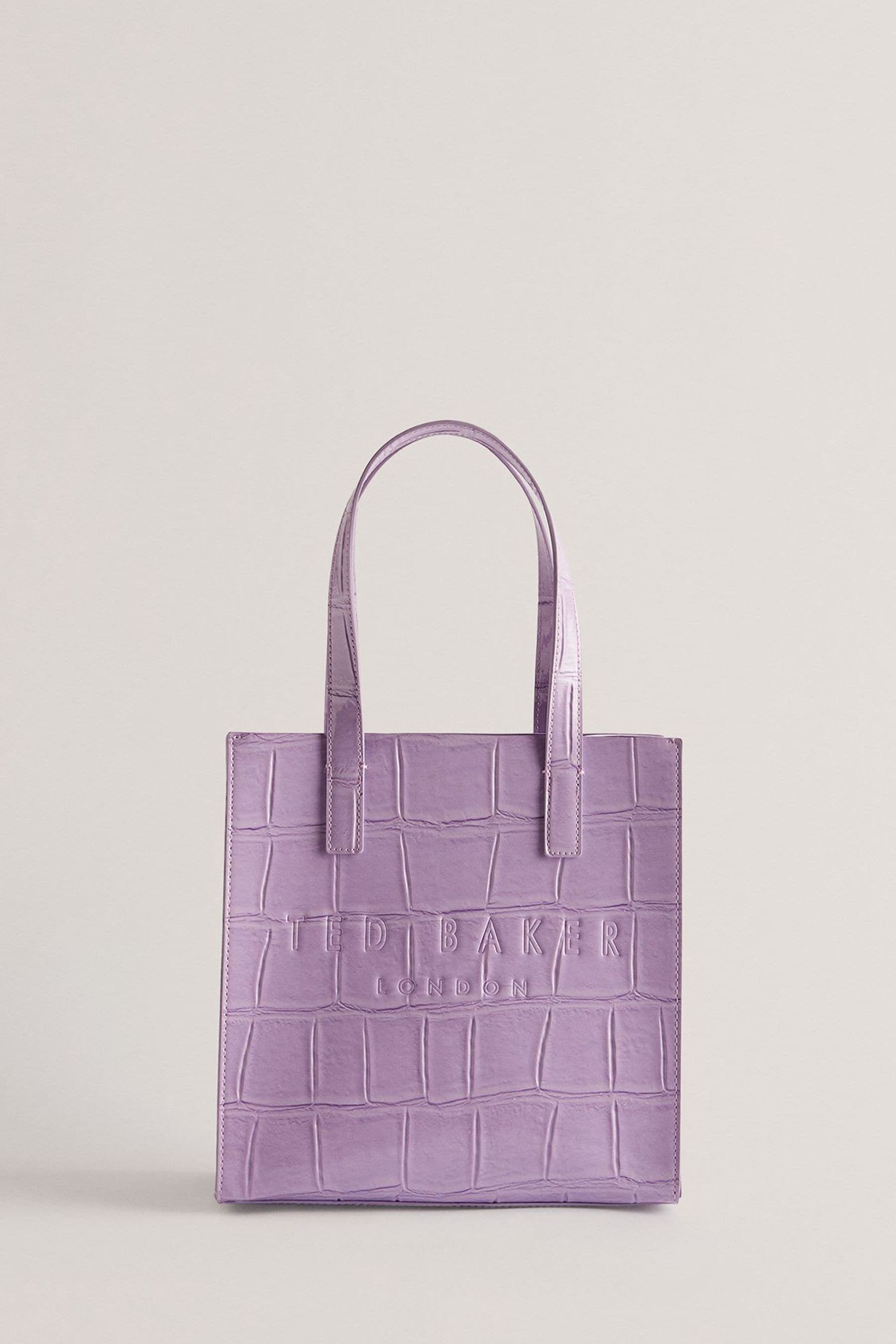 Buy Ted Baker Purple Small Reptcon Croc Effect Icon Bag from Next Ireland