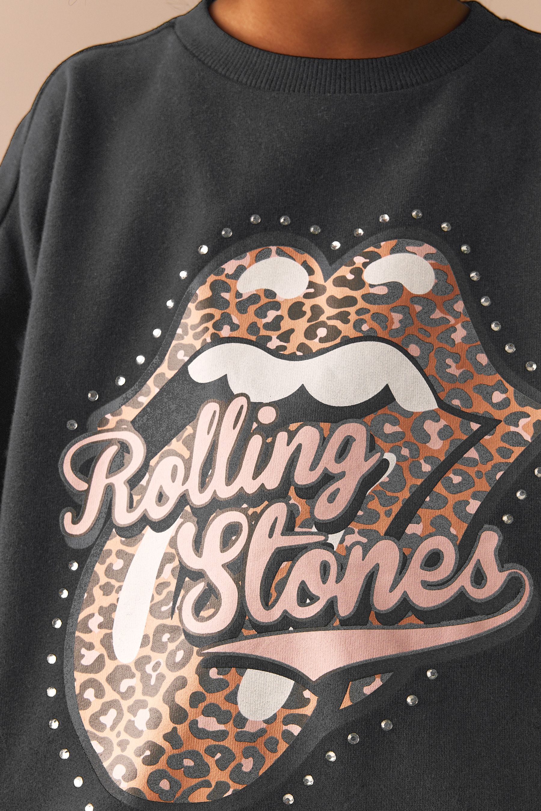 Buy Rolling Stones Charcoal Grey License Oversized Sweatshirt 3 16yrs from the Next UK online shop