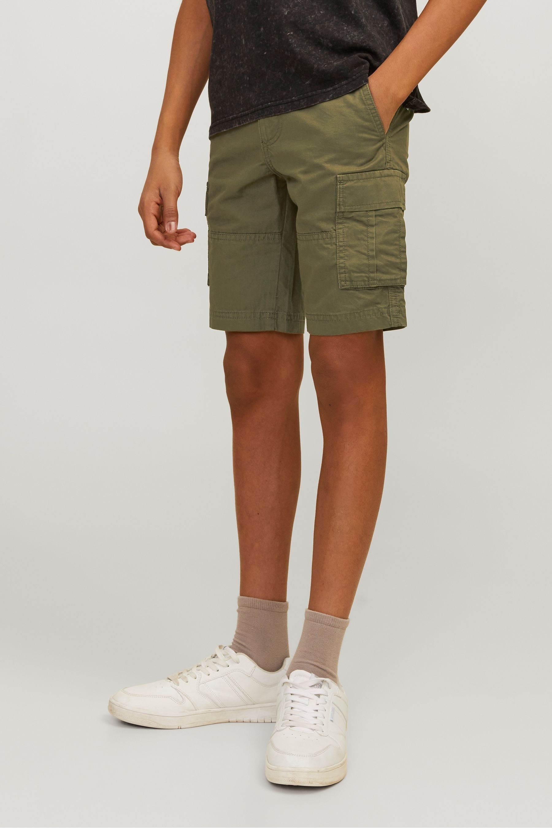 Buy JACK JONES Junior 100 Cotton Cargo Utility Shorts from Next Luxembourg