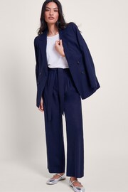 Monsoon Blue Mabel Short Length Tie Trousers - Image 1 of 5