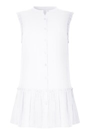 Joe Browns White Basic Sleeveless Frilly Cotton Tunic - Image 7 of 7