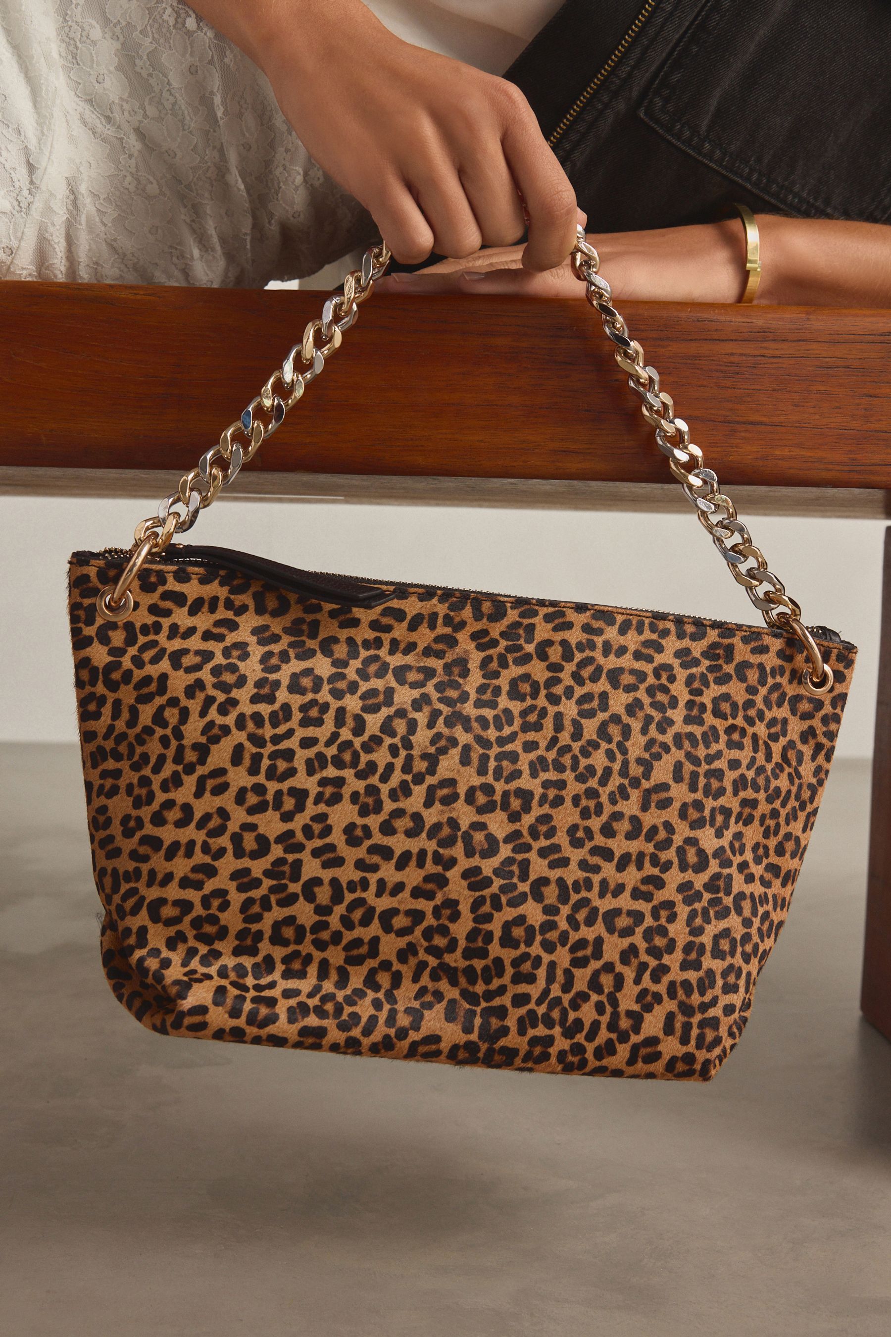 Next leopard bag hot sale