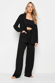 Long Tall Sally Black LTS Tall Black Linen Wide Leg Trousers - Image 1 of 5