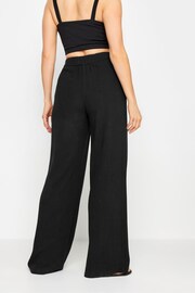 Long Tall Sally Black LTS Tall Black Linen Wide Leg Trousers - Image 3 of 5