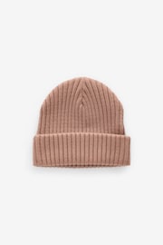 Tan Brown Rib Beanie Hat (1-16yrs) - Image 1 of 2