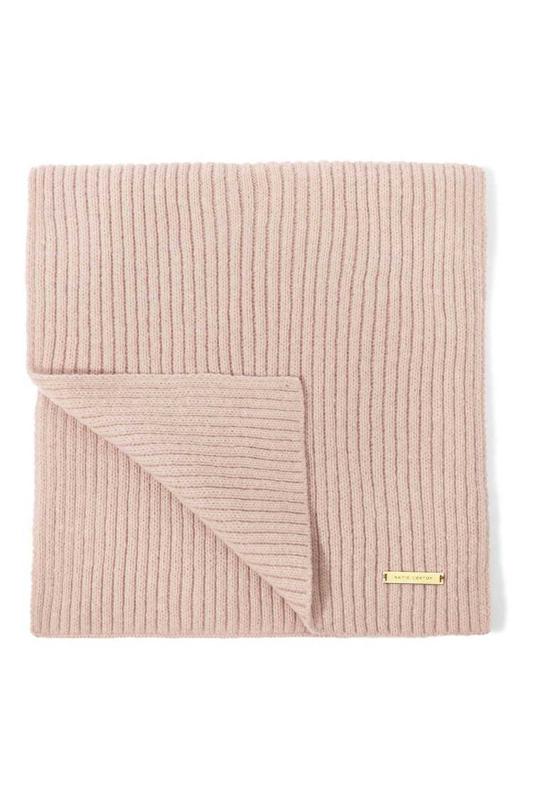 Katie Loxton Pink Knitted Scarf - Image 2 of 3