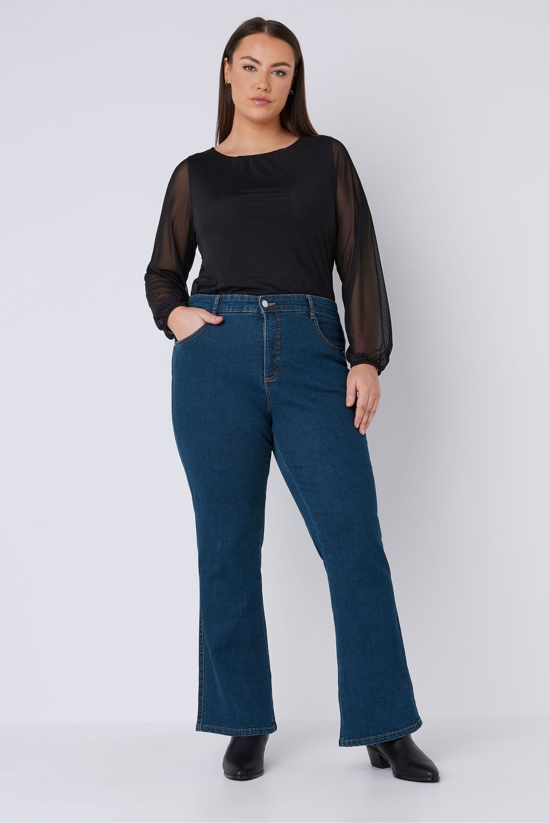 Evans Curve Fit Bootcut Ground Jeans - Image 2 of 5
