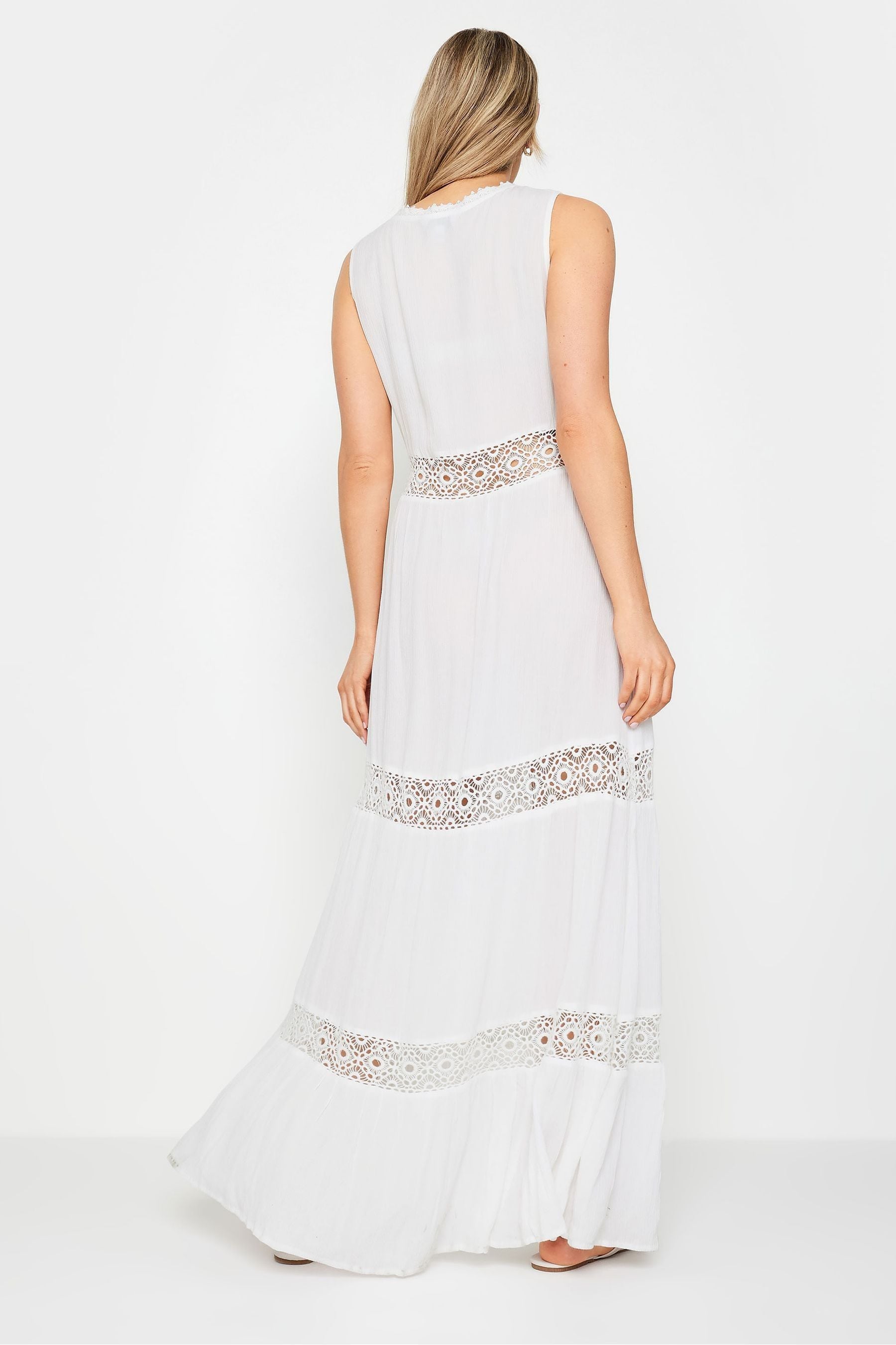 Boho maxi dress white sales