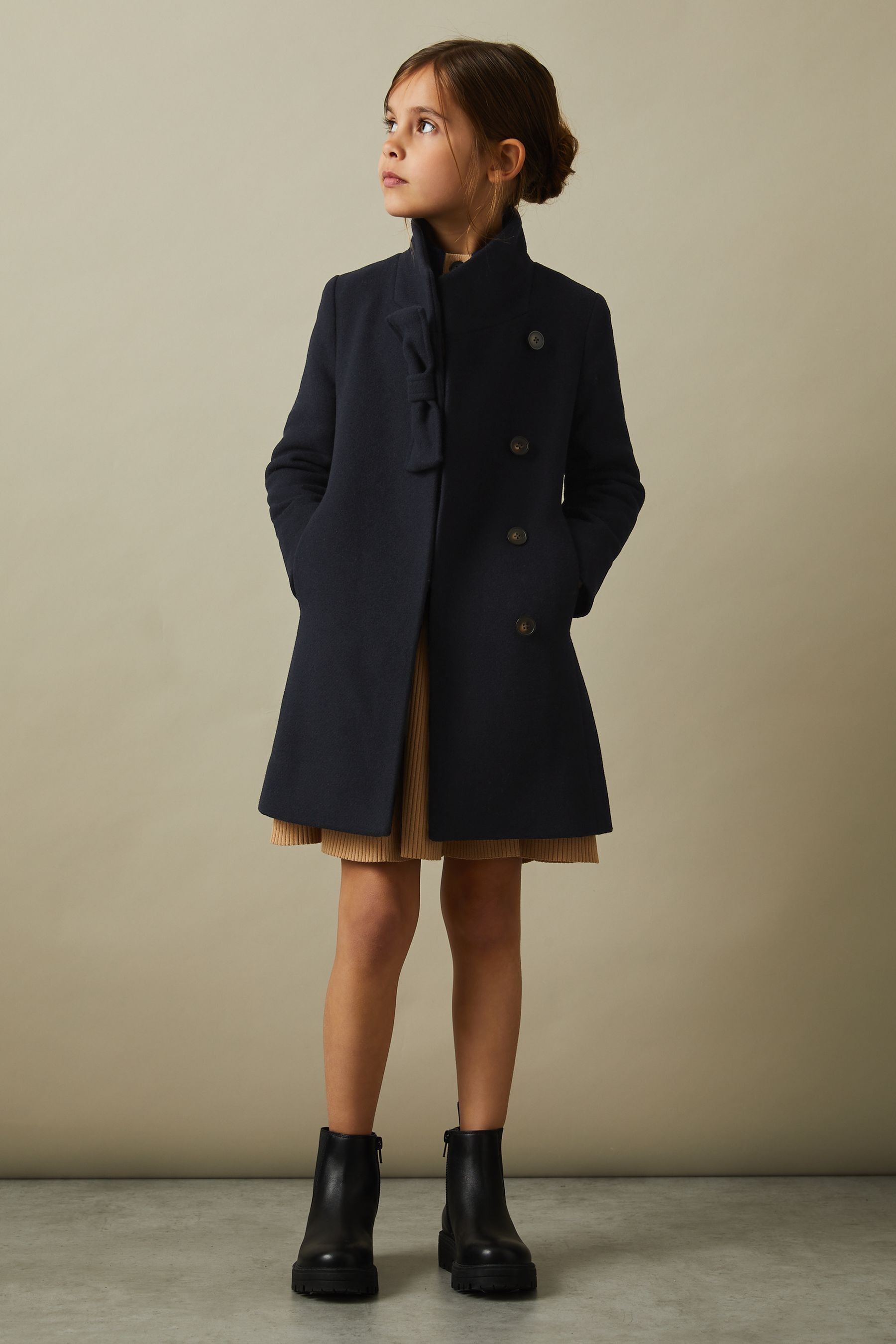 Reiss navy pea coat outlet