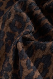 Leopard Print Oversized Denim 100% Cotton Shirt - Image 8 of 10