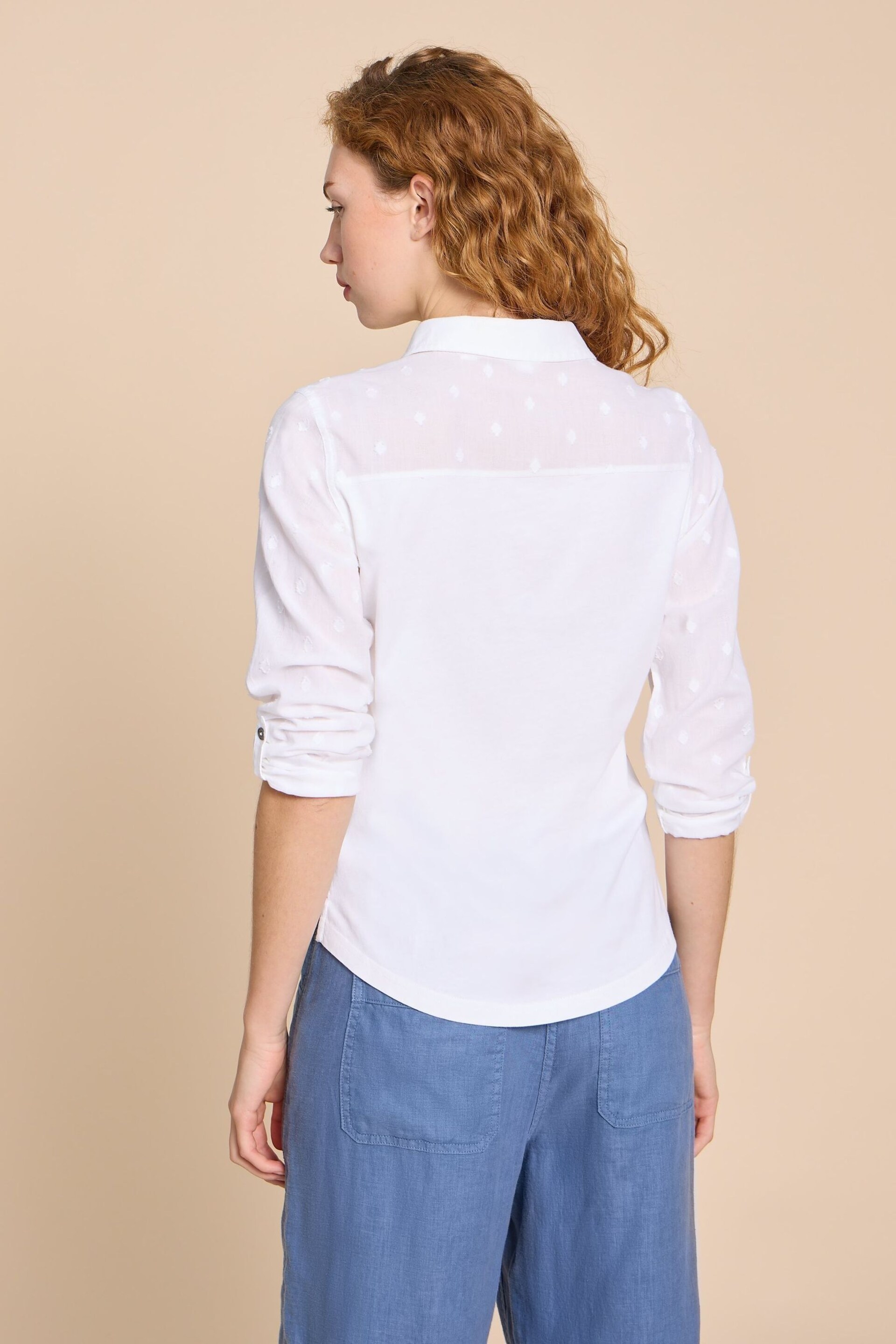 White Stuff White Mix Jersey Annie Shirt - Image 2 of 7