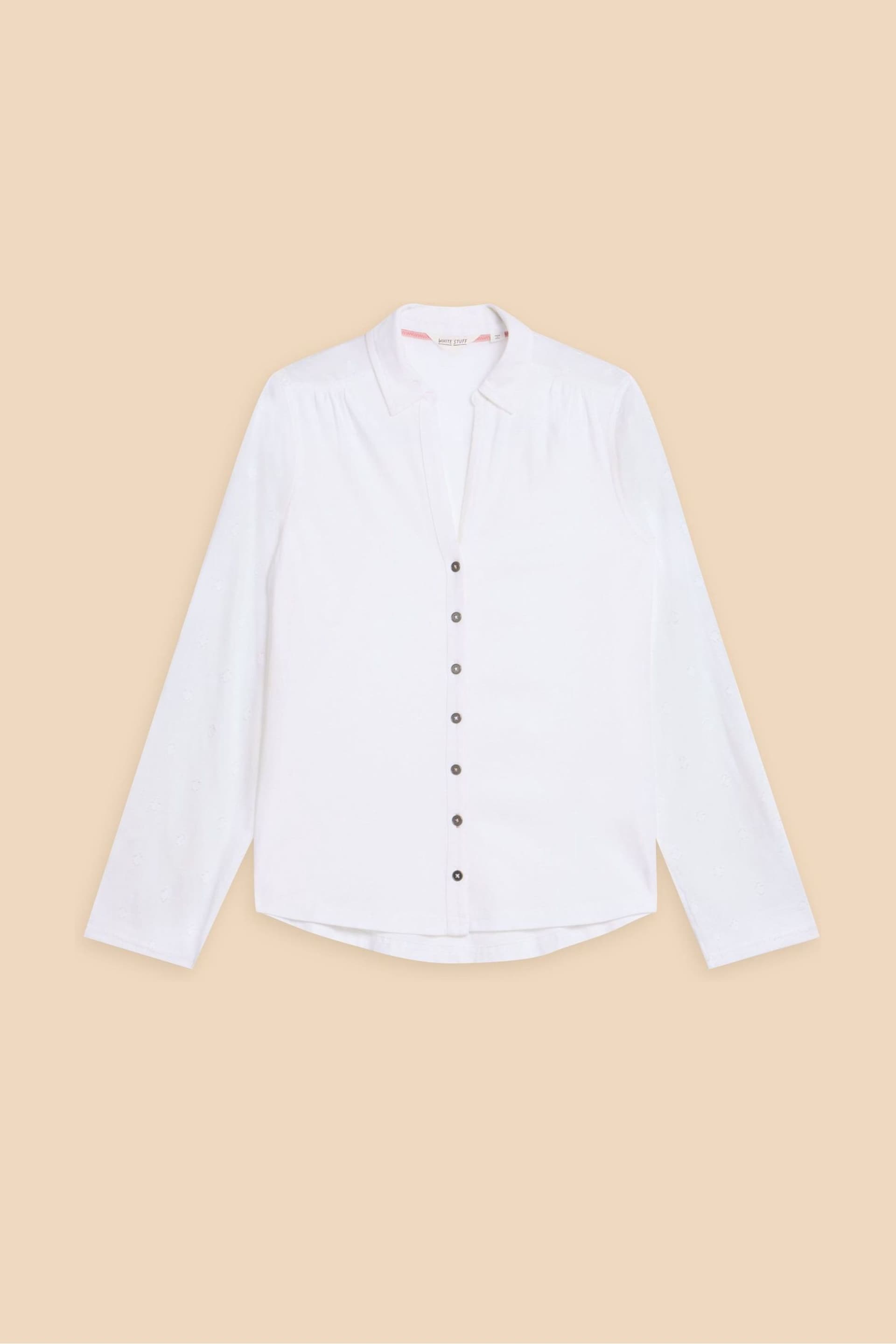 White Stuff White Mix Jersey Annie Shirt - Image 5 of 7